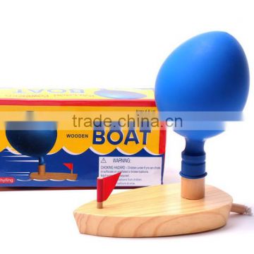 Educational toy mini balloon wooden boat wholesale 2014