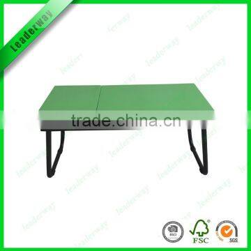 MDF green portable folding computer desk for bed