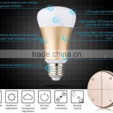 2016 new popular wireless battery-free smart Dimmer Light eco-friendly maintenance-free light SIM1010-LK4-V1 gold color