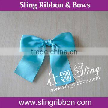 Factory High Quality Wholesale Blue Satin Ribbon Flowers