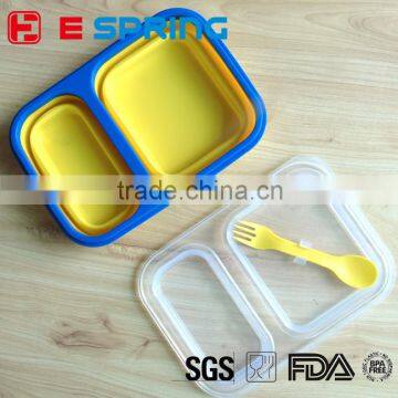 Collapsible Lunch Container With Spoon Silicone Container Bulk