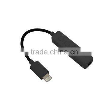 For i Phone 7/7 plus/6S/5S light -ning to 3.5mm aux cable Adapter with Certificated Light-ning Cable