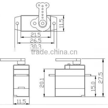 K-power P0060 Micro Airplane Servo 6g / 1.2kg/ 0.09sec @ 6V photo-3