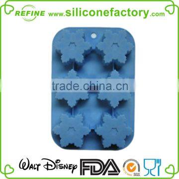 Christmas colorful cute silicone snowflake shape cake mould