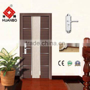 Wholesale mdf pvc coated metal strips door panel wooden internal doors with hardware