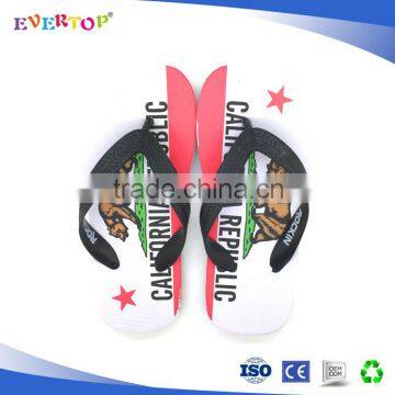 Soft comfortable sole with animals printing flip flops eva beach wear brand sandals