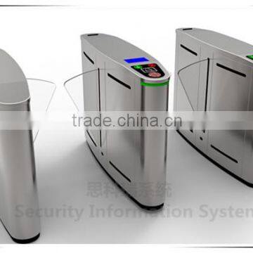 Fingerprint access control 304 stainless steel waist height flap turntile gate