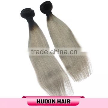 Alibaba grey ombre hair raw virgin silver grey straight remy hair brazilian grey human hair weaving