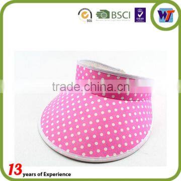 Custom kids/children sun visor caps printed with hook and loops closure
