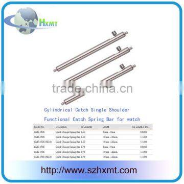 Cylindrical catch single shoulder functional catch spring bar for watch