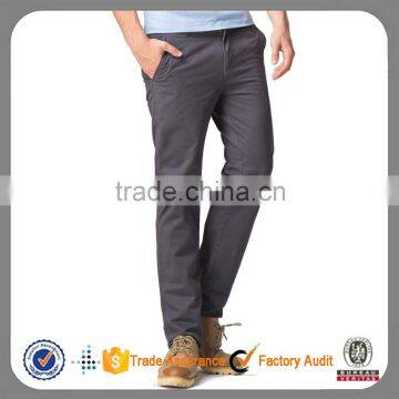 2016 wholesale custom cotton chino slim fit latest style men pants