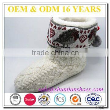 2016 white knitted unique winter boots women