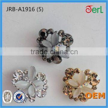 Hot! High Quality Unique Design Beautiful Crystal Rhinestone Button with Cat's Eye Stone for Decoration in Bulk