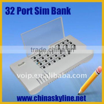 32 channel sim server for goip,gsm channel bank/Remote SIM Card Emulator