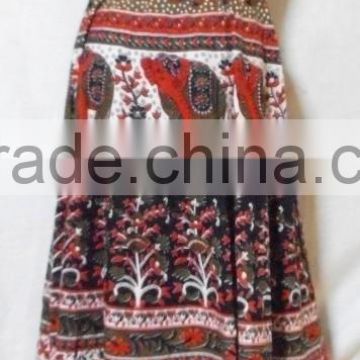 RETRO INDIE HIPPIE BOHO ANIMAL FLORAL PAISLEY cotton THAI oriental maxi BEACH SKIRT