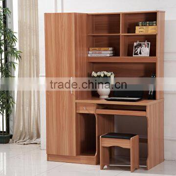 multi-purpose wooden study desk includes desk bookcase wardrobe