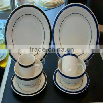 Blue and White Porcelain Dinnerware Set / Poland Porcelain Dinnerware Set / Colorful Porcelain Dinnerware Sets photo-2