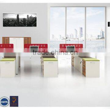 Factory price luxurious panel office workstation for 6 person