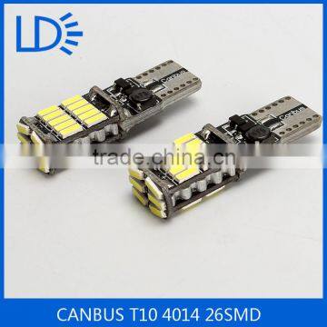 CANBUS wholesale t10 auto lamp 26SMD 4014 led front bumper lights