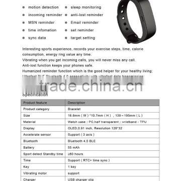 2016 Bluetooth 4.0 Bracelet, Fitness Smart Activity Tracker, Motion Detection photo-6