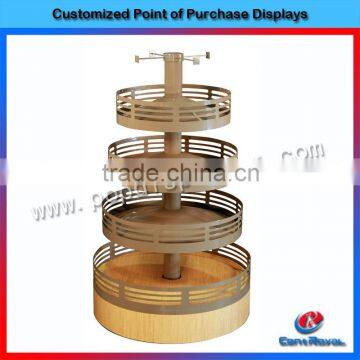Wholesale supermarket fashion wooden bakery bread display shelf