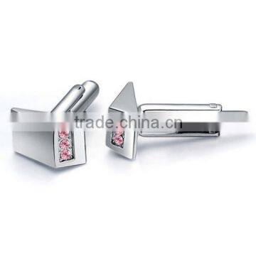 Europe Unique Design Cufflinks Silver Diamond Wedding Cuff Links for Mens Shirts photo-4