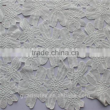 New Design Printing Embroidery Guipure Lace Fabric With Butterflies in Love With Flowers photo-2