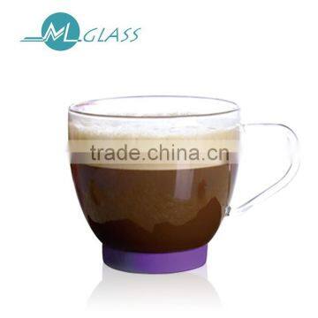 Wholesale heat resistant glass coffee cup