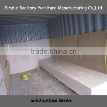 SIMBLE whole sale and professional acrylic artificial marble sheet factory