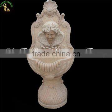 Marble hand carved water wall fountain