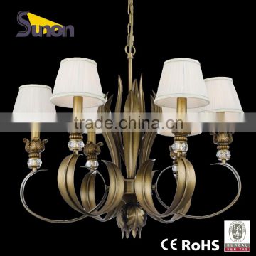 SD1151-8 new design bronze colour European style wrought Iron and resin flower chandelier