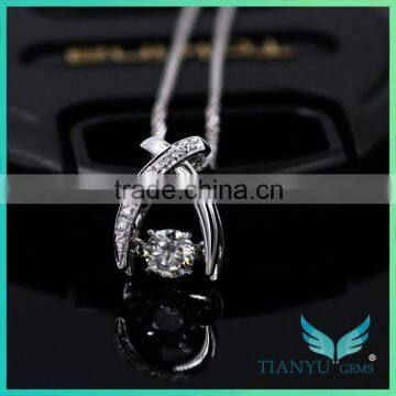 Moissanite Diamond Pendant Designs, 0.5CT VVS Clarity Moissanite Diamond Pendant Set for Women photo-5