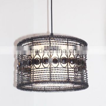 Modern European Style Chrome And Brown Aluminium Wire Pendant Light / Lamp