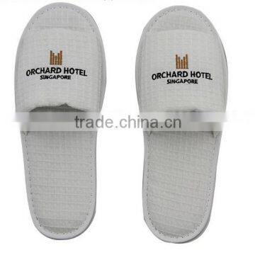 China Supply Cotton Waffle Hotel Disposable Indoor Slippers