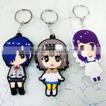 Custom Environmental protection 3d soft pvc keychain / Soft Rubber Keychains / Silicone Keyring