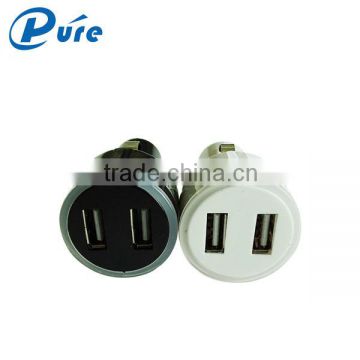 Output DC5.0V 2.1AA intelligent match 2 port mini double usb car charger