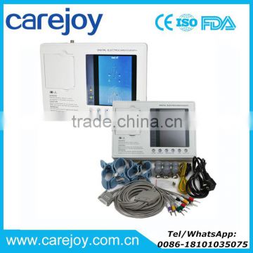 Carejoy 7 inch Color LCD Portable Digital 3 channel 12 lead Electrocardiograph ECG Machine EKG 903A3