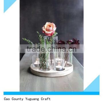 Wood vases Centerpiece plate