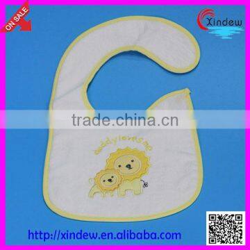 cotton hook and loop bib