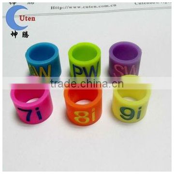 Colorful fashionable silicone finger ring