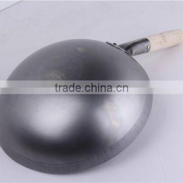 FDA LFGB Certificate Hand Hammered Two Handle Wok Carbon Steel photo-5