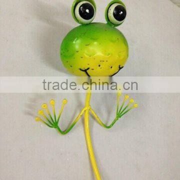 Frog Stake Frog Pick Metal Frog Stakes Garden Stakes Garden Picks Painted Frog Metal Stakes photo-2