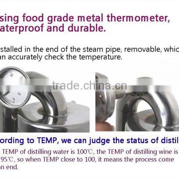 High Quality Household Stainless Steel 15L Home Alcohol Distiller For Sale With Thermometer Spirits(Alcohol) Distillation Boiler photo-6