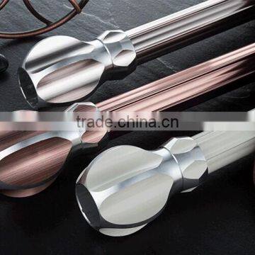 Europe popular!! 6063 T5 aluminium curtain rod polished white,pink,champagne aluminium curtain rod profile