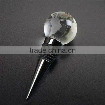 crystal globe bottle stopper