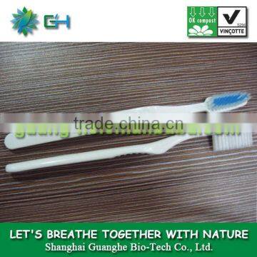 100% compostable PLA disposable toothbrush-sharpening hair