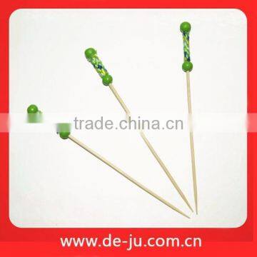 Yellow Ball Decorative Short Handle Bamboo Skewers photo-5