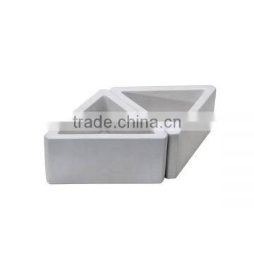Triangle Shape Bare Concrete Decorative Interior Plain Cement Planter photo-2