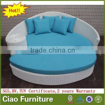 Bali Outdoor Sun Bed Rattan Round Sunbed Wicker Furniture photo-4