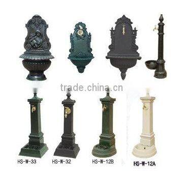antique garden cast iron wall fountain